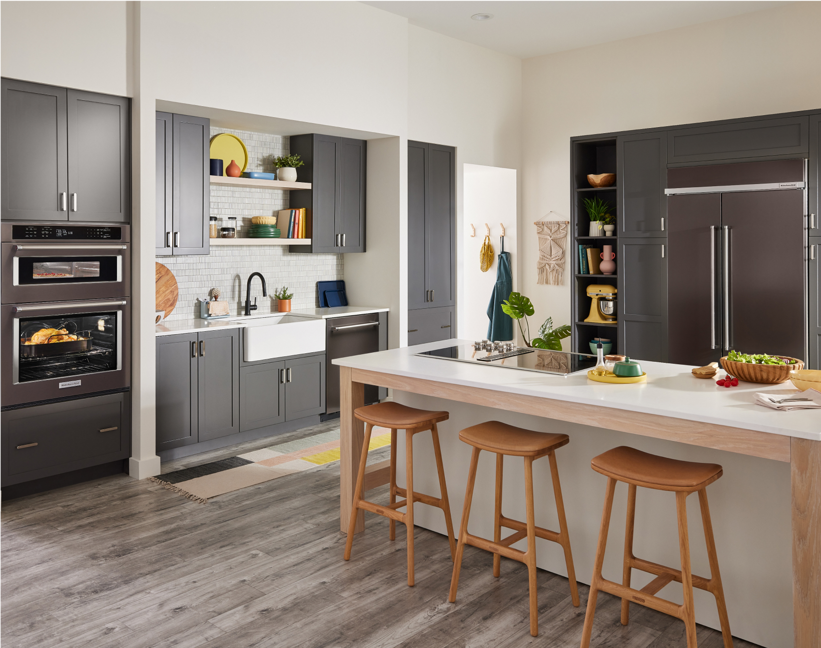 A kitchen filled with KitchenAid® appliances.
