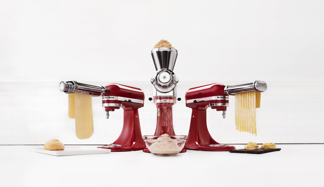 Make your own pasta with the stand mixer attachment to roll and cut dough.