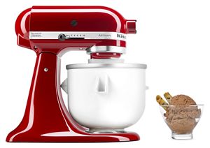 White KitchenAid Ice Cream Maker Attachment KICA0WH KitchenAid